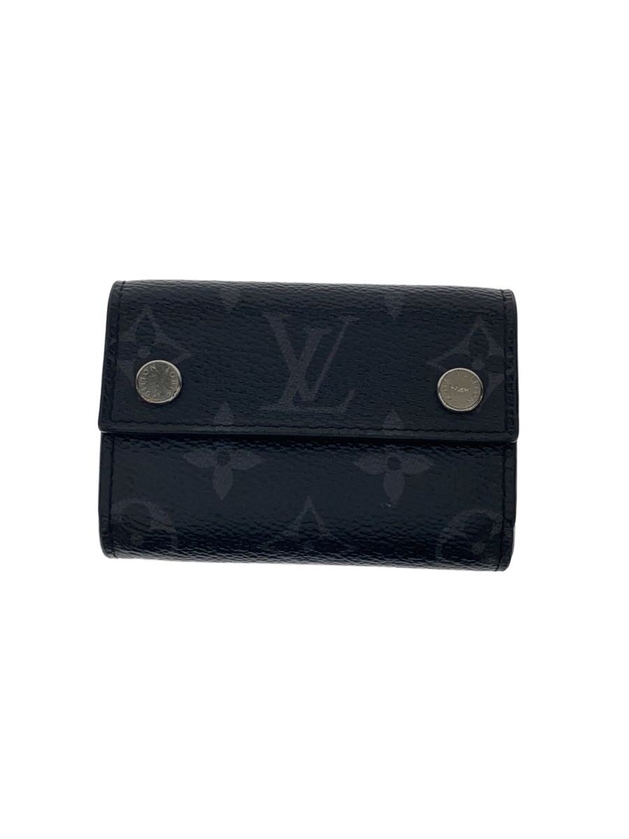 Clothing Accessories (Caps, Ties, Belts) - 【中古】LOUIS VUITTON◆ディスカバリーコンパクトウォレット_モノグラム・エクリプス/レザー/BLK/総柄/メンズ【服飾雑貨他】