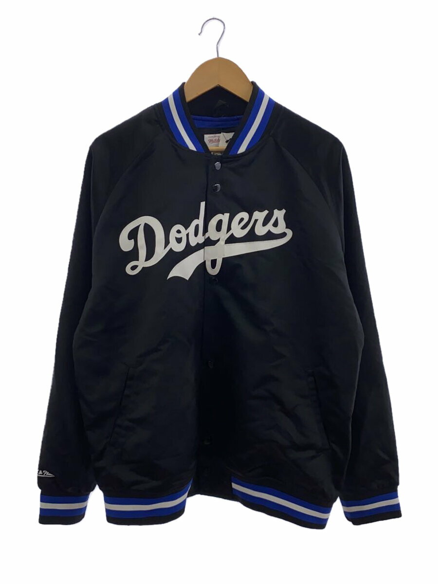 【中古】mitchell&ness◆ドジャース/DODGERS/ブラック/スタジャン/L/ポリエステル/BLK【メンズウェア】