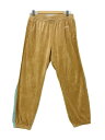 【中古】Supreme◆17AW/Velour Warm Up Pant/ボトム/L/コットン/BEG//【メンズウェア】