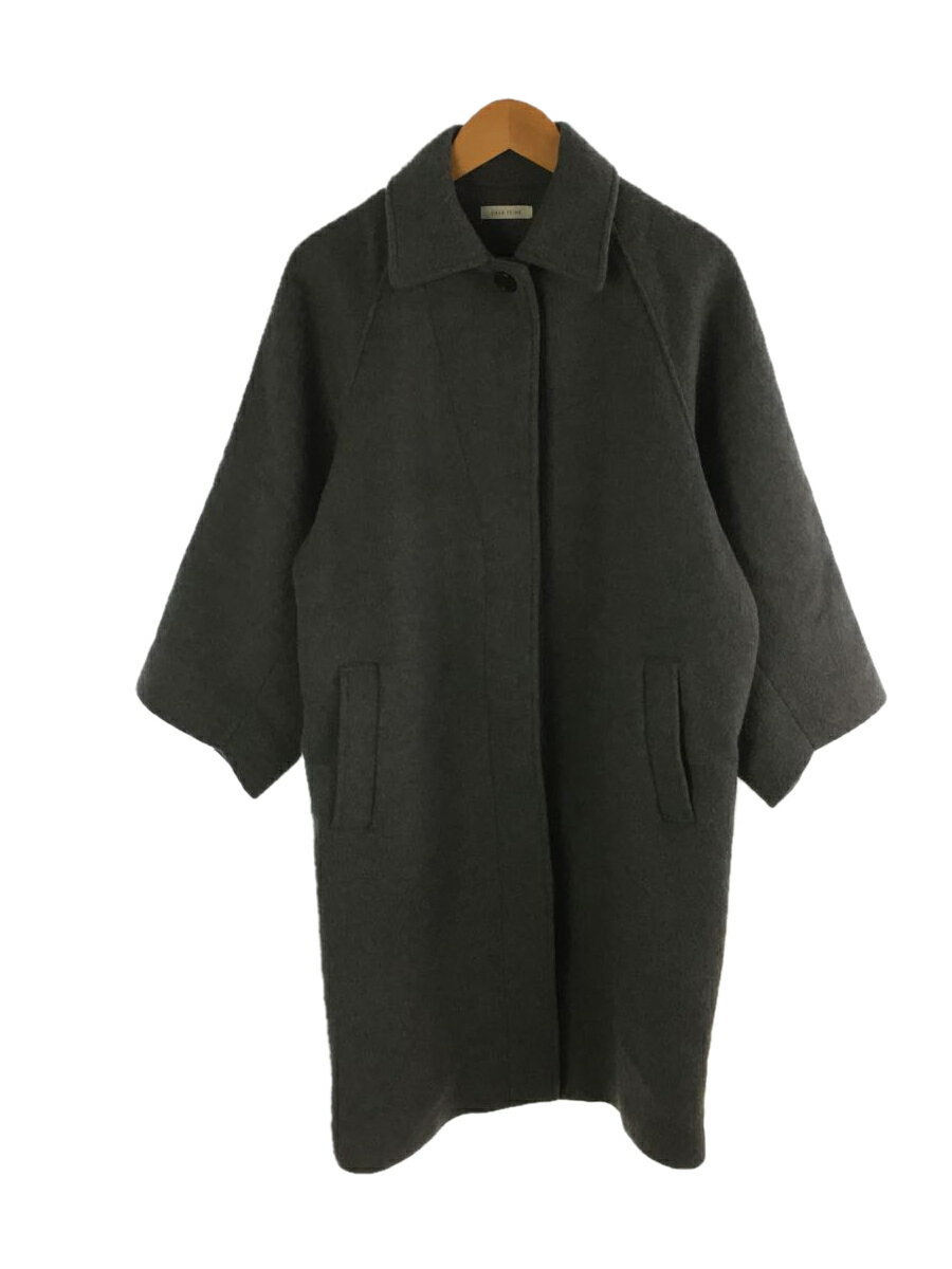 【中古】CASA FLINE◆ロングステンカラーコート/FREE/ウール/グレー/1204307070【レディースウェア】