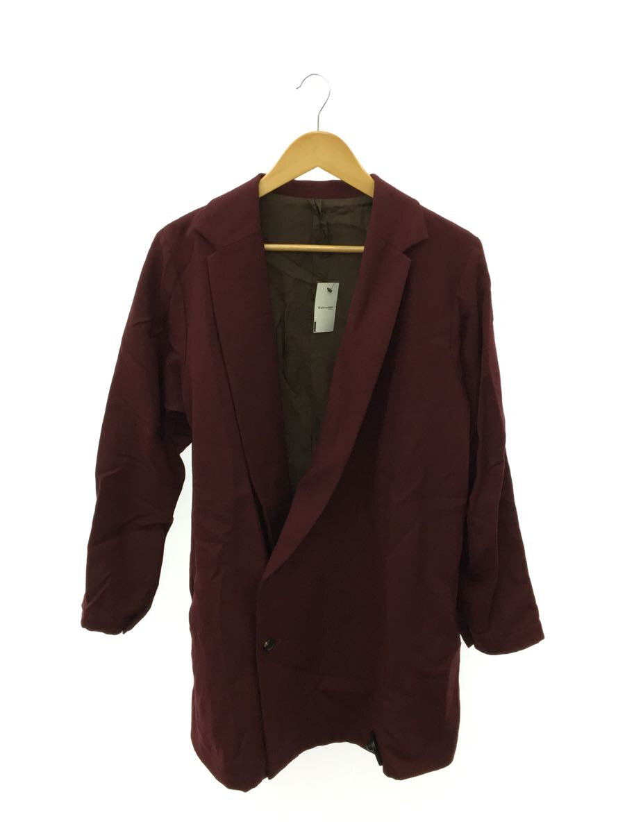 【中古】EdwinaHorl◆コート/S/ウール/ボルドー/無地/エドウィナホール//【メンズウェア】