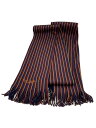 【中古】Paul Smith◆マフラー/ウール/NVY/ストライプ/メンズ/274562【服飾雑貨他】