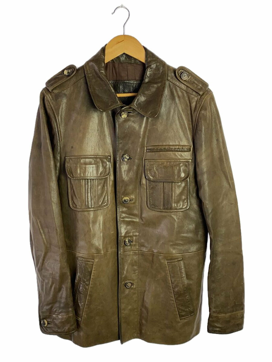 【中古】BALLY◆レザージャケット・ブルゾン/36/羊革/BRW【メンズウェア】