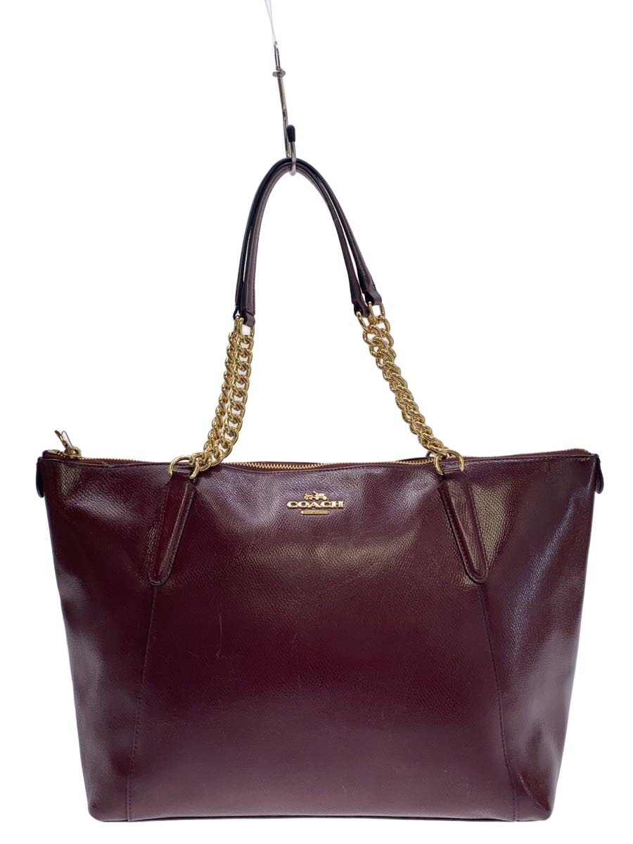 【中古】COACH◆トートバッグ_オールレザー/レザー/BRD【バッグ】