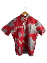 【中古】Reyn Spooner◆アロハシャツ/M/コットン/RED/総柄【メンズウェア】(4)