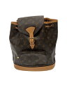 【中古】LOUIS VUITTON◆モンスリMM_モノグラム・キャンバス_BRW/PVC/BRW【バッグ】