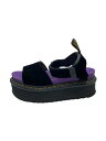 【中古】Dr.Martens◆サンダル/UK4/BLK/ベロア/STRAPSANDAL X-GIRL【シューズ】