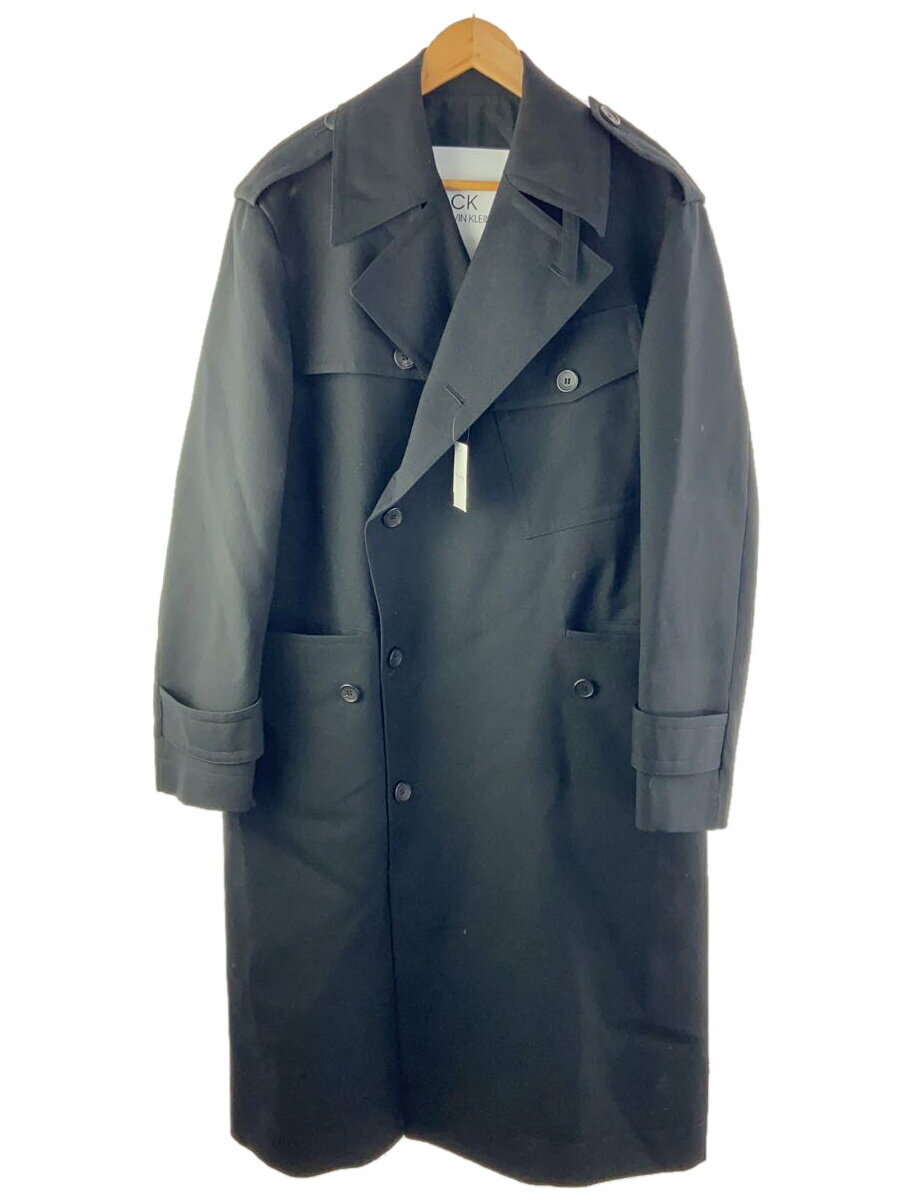 【中古】CK Calvin Klein◆トレンチコート/38/--/BLK【メンズウェア】