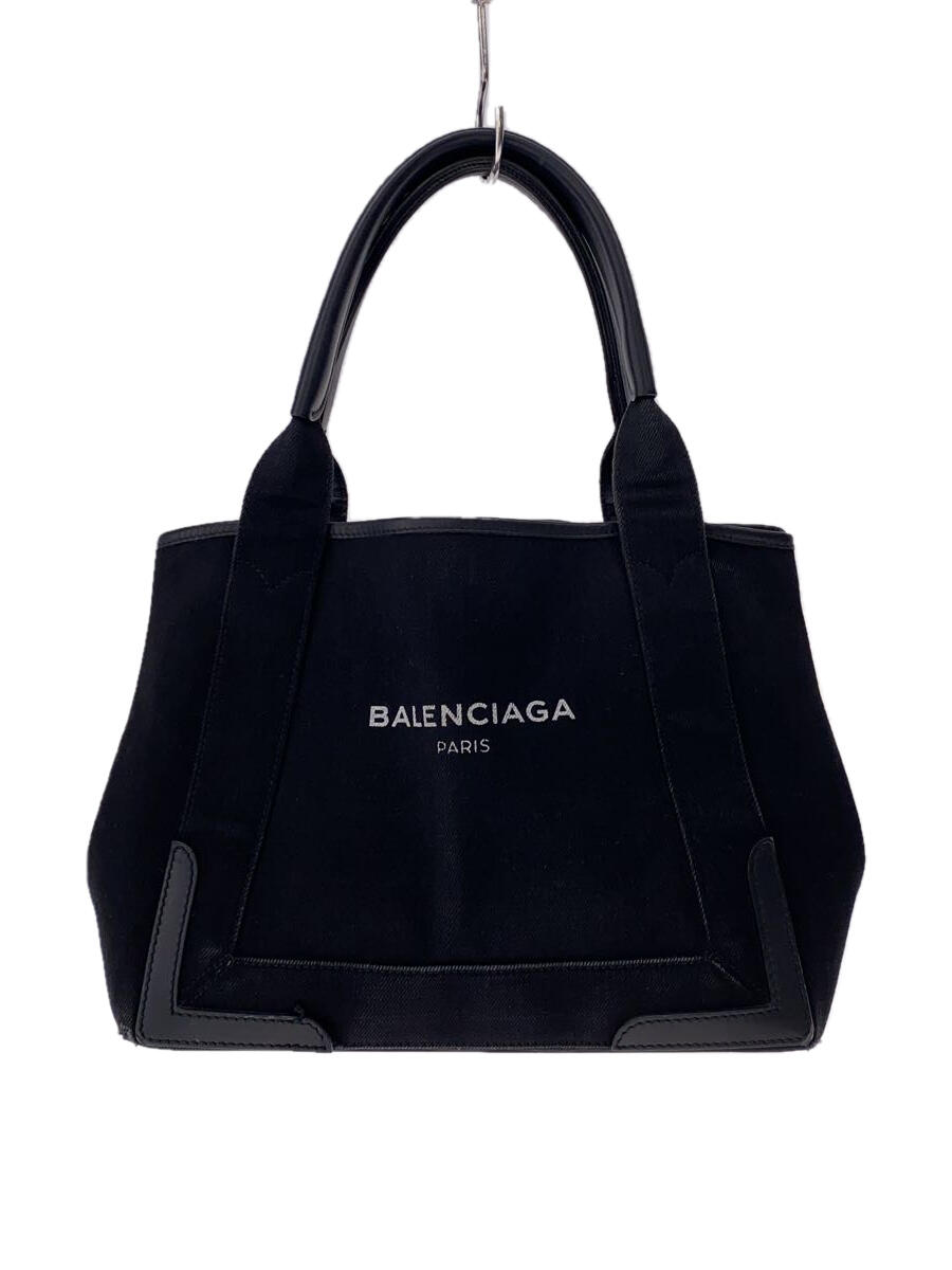 【中古】BALENCIAGA◆ネイビーカバスS/