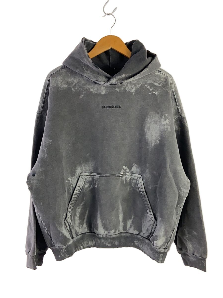 【中古】BALENCIAGA◆パーカー/S/コットン/GRY/767877//【メンズウェア】