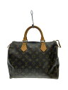 【中古】LOUIS VUITTON◆1)スピーディ30_モノグラム・キャンバス_BRW/PVC/BRW【バッグ】