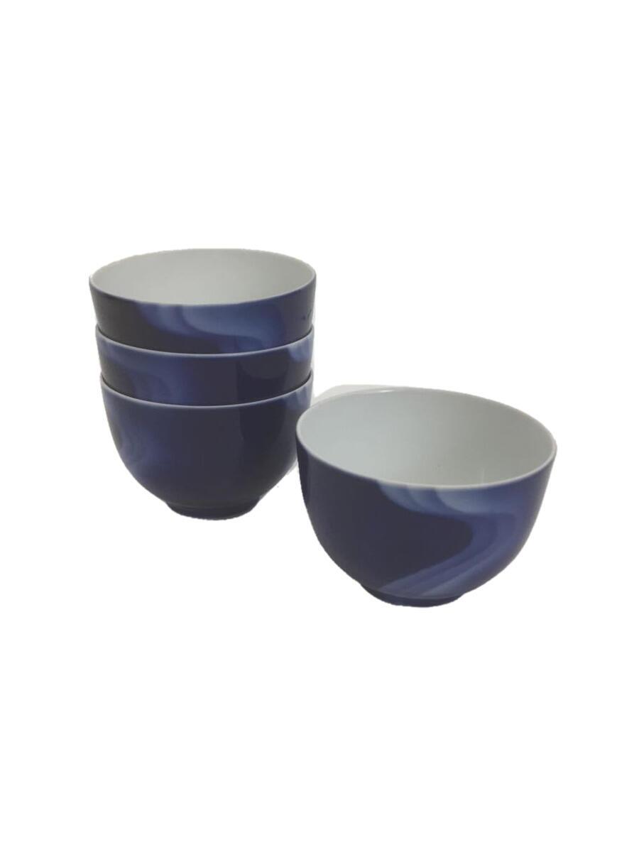 【中古】深川製磁◆湯呑/4点セット/NVY/深川製磁/ふかがわせいじ/【キッチン用品】