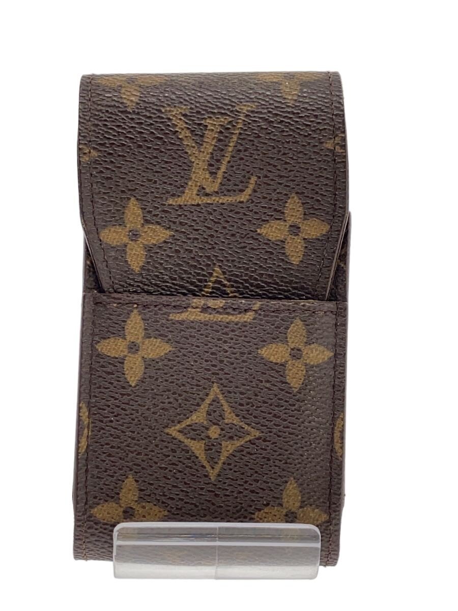 【中古】LOUIS VUITTON◆エテュイ・シガレット_モノグラム・キャンバス/--/BRW/総柄/メンズ【服飾雑貨他】
