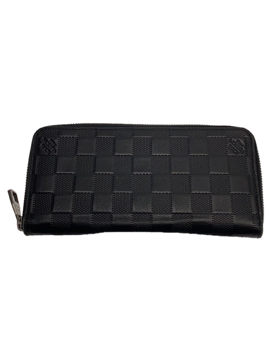 【中古】LOUIS VUITTON◆ジッピー・ウォレット・ヴェルティカル_ダミエ・グラフィット_BLK/PVC/BLK/メンズ【服飾雑貨他】