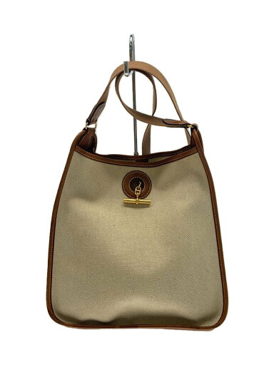【中古】HERMES◆トートバッグ/キャンバス/クリーム/無地/ヴェスパ/ブラウン/ショルダー/エルメス//【バッグ】 【中古】HERMES◆トートバッグ/キャンバス/クリーム/無地/ヴェスパ/ブラウン/ショルダー/エルメス//【バッグ】