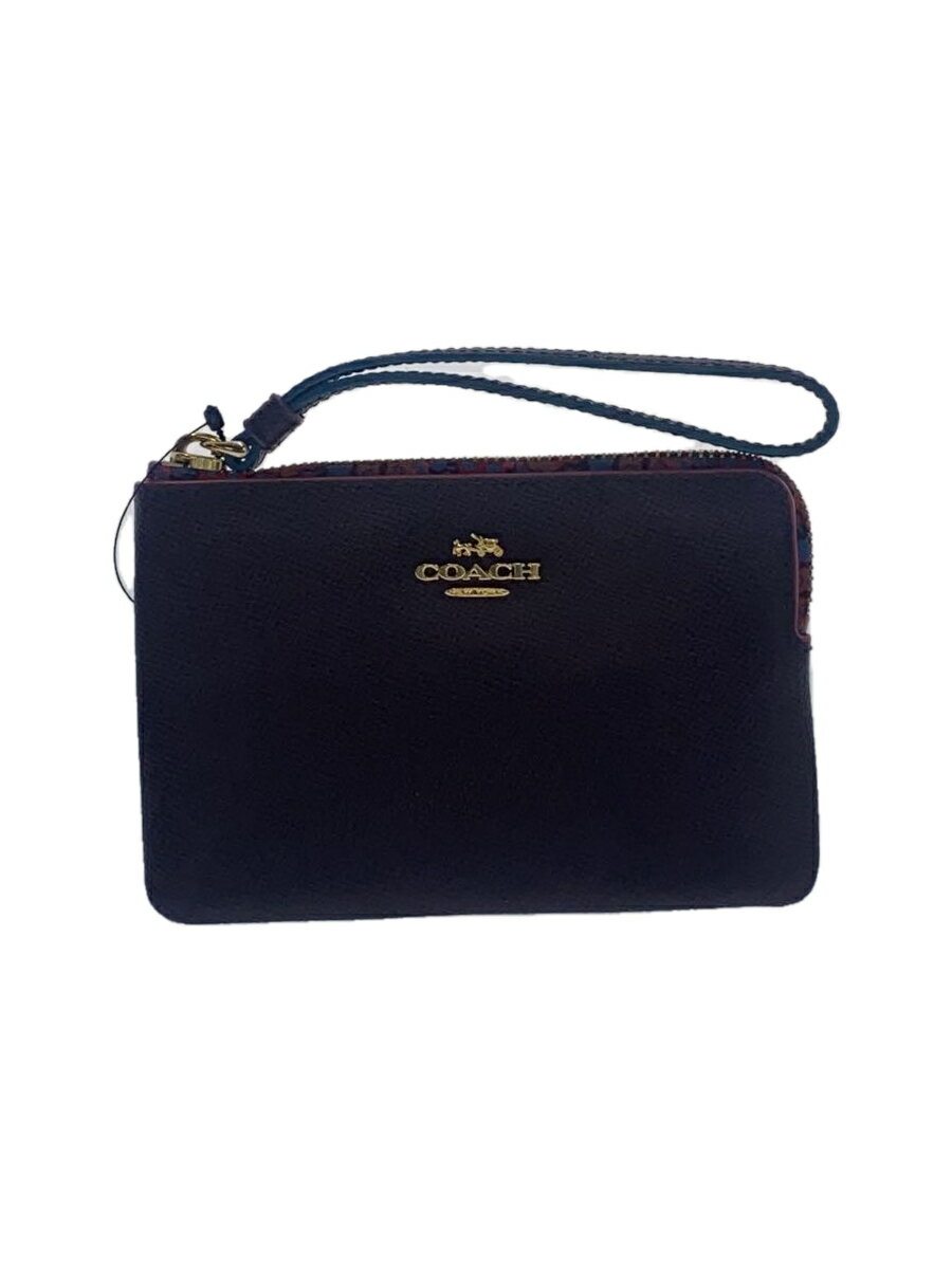 【中古】COACH◆ミニポーチ/PVC/BRD/無地/F23644【バッグ】