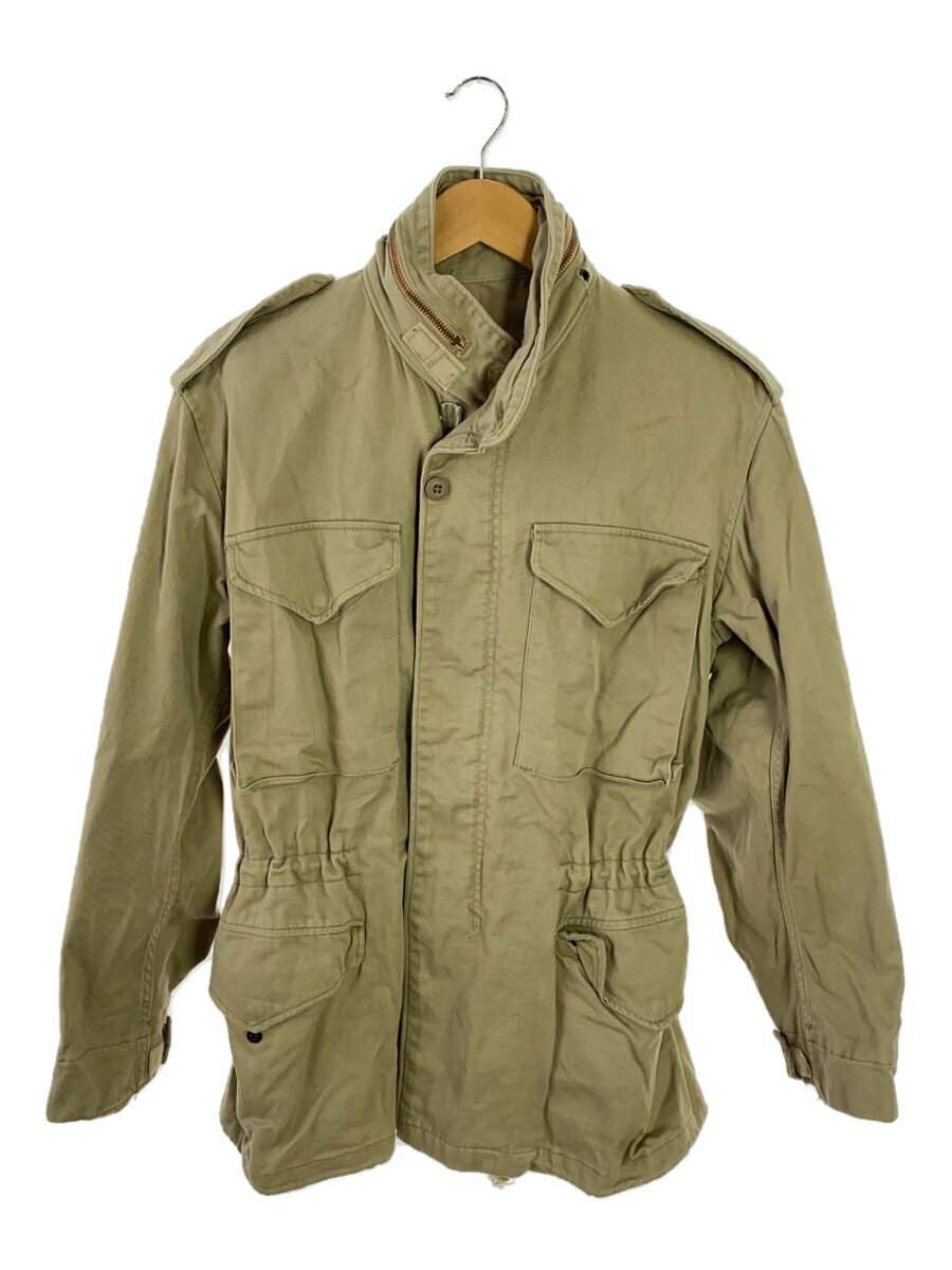 【中古】ALPHA INDUSTRIES◆M-65フィールドジャケット/S/コットン/ベージュ/8415-01-099-7836/scovill【メンズウェア】