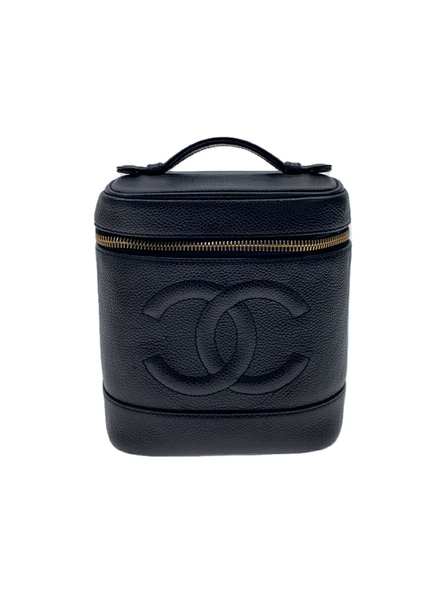 【中古】CHANEL◆バッグ/レザー/BLK【