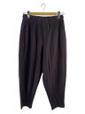 【中古】HOMME PLISSE ISSEY MIYAKE◆ボトム/1/ポリエステル/パープル/HP33JF128【メンズウェア】