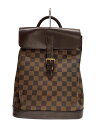 【中古】LOUIS VUITTON◆ソーホー_ダミエ・エベヌ_BRW/PVC/BRW【バッグ】