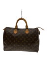 【中古】LOUIS VUITTON◆1)スピーディ35_モノグラム・キャンバス_BRW/PVC/BRW【バッグ】
