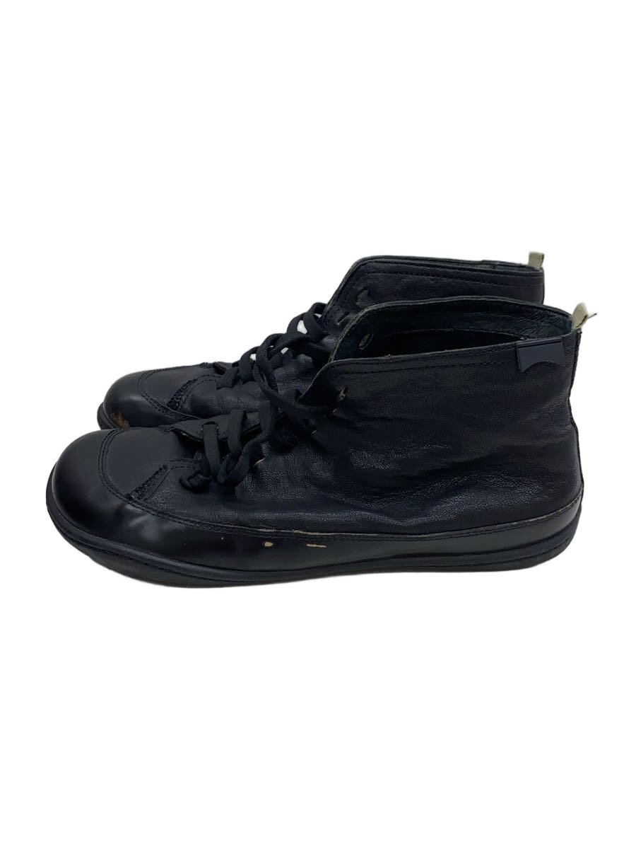 【中古】camper◆ハイカットスニーカー/ブラック/牛革【シューズ】