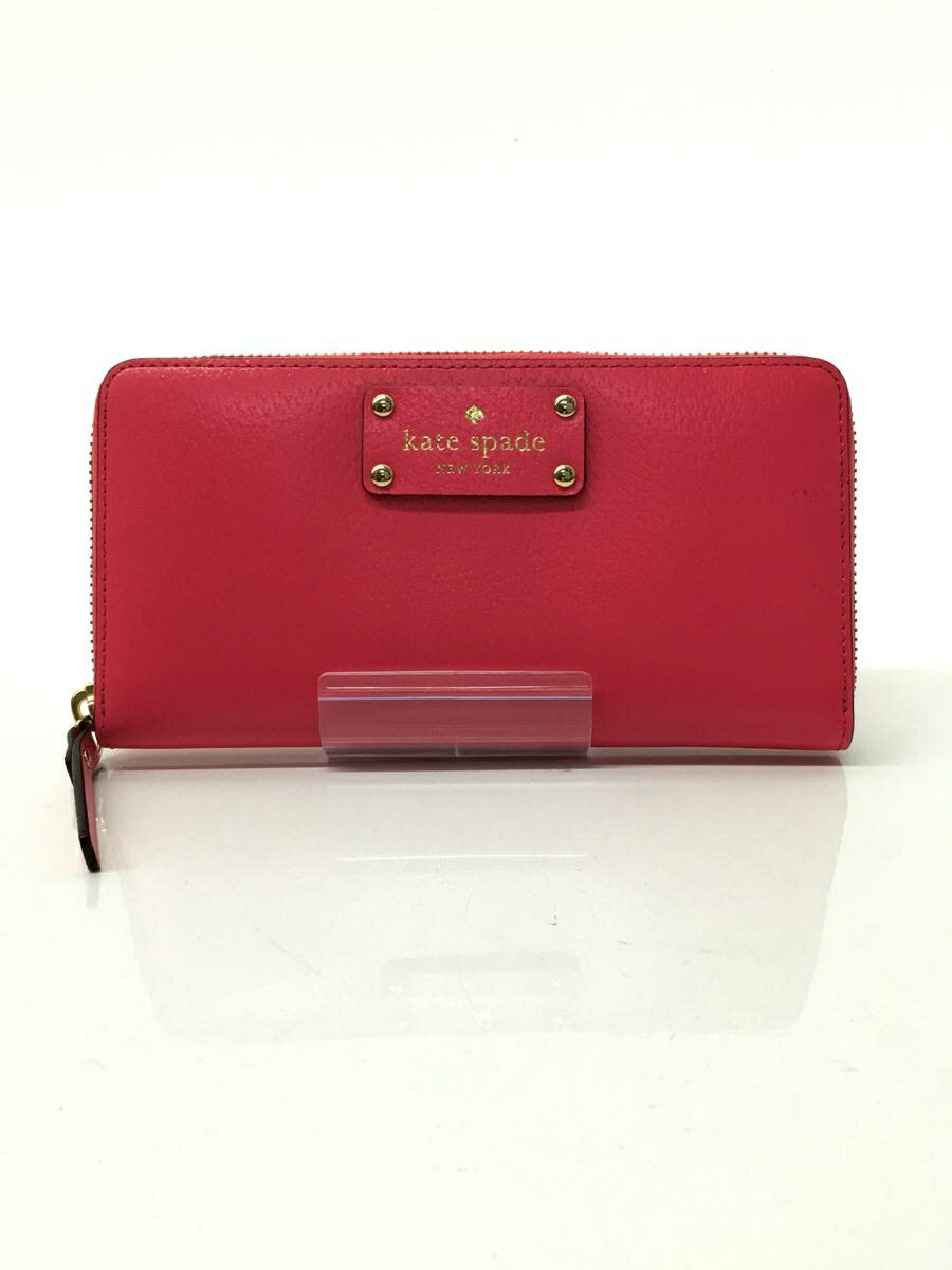 【中古】kate spade new york◆長財布/--/PNK/無地/レディース【服飾雑貨他】