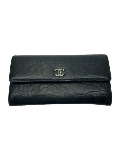 【中古】CHANEL◆長財布/レザー/BLK/レディース【服飾雑貨他】 【中古】CHANEL◆長財布/レザー/BLK/レディース【服飾雑貨他】