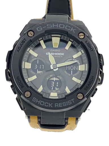【中古】CASIO◆ソーラー腕時計・G-SHOCK/デジアナ/レザー/BLK/CML【服飾雑貨他】 【中古】CASIO◆ソーラー腕時計・G-SHOCK/デジアナ/レザー/BLK/CML【服飾雑貨他】