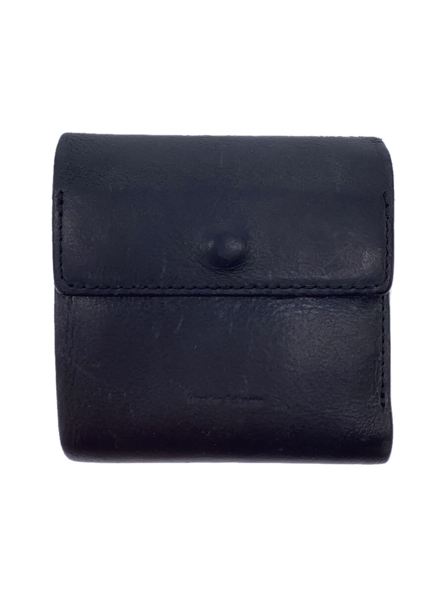 【中古】Hender Scheme◆3つ折り財布/レザー/BLK/無地/メンズ/CLASPWALLET/【服飾雑貨他】