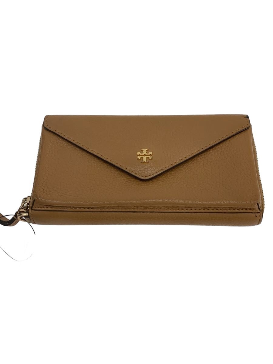 【中古】TORY BURCH◆長財布/レザー/CML/無地/レディース/10009171【服飾雑貨他】