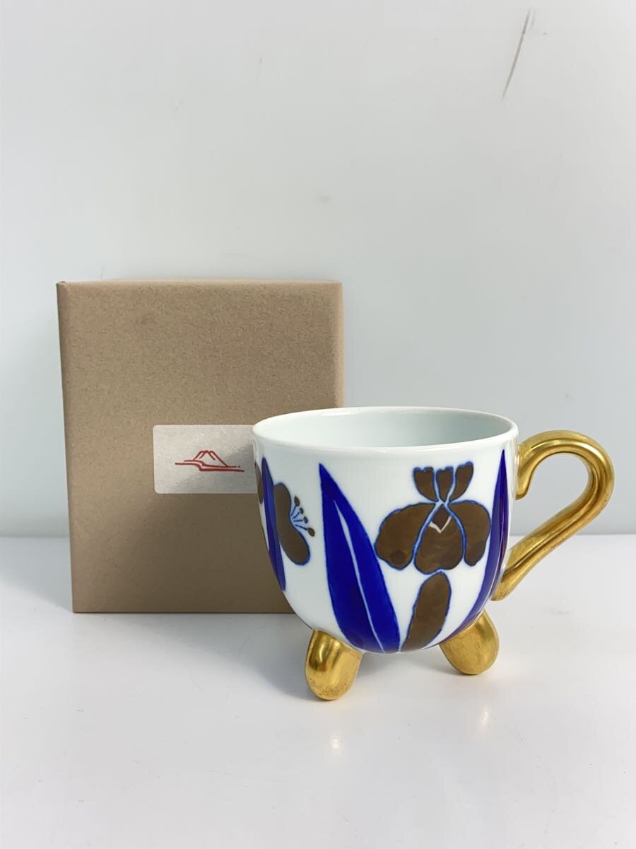 【中古】深川製磁◆グラス/光琳風染付/三つ脚【キッチン用品】