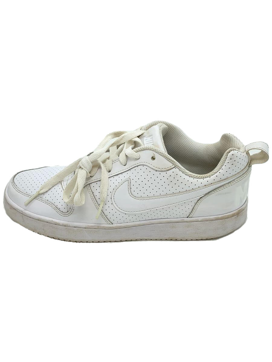 【中古】NIKE◆COURT BOROUGH LOW/コートバーロウロー/ホワイト/838937-111/26cm/WHT【シューズ】