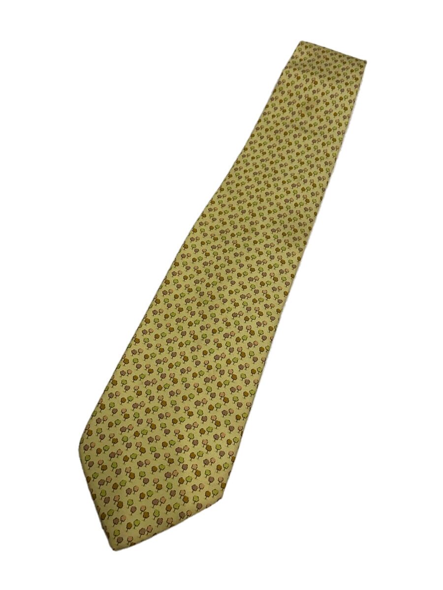 FERRAGAMO - 【中古】Salvatore Ferragamo◆ネクタイ/シルク/GLD/総柄/メンズ【服飾雑貨他】