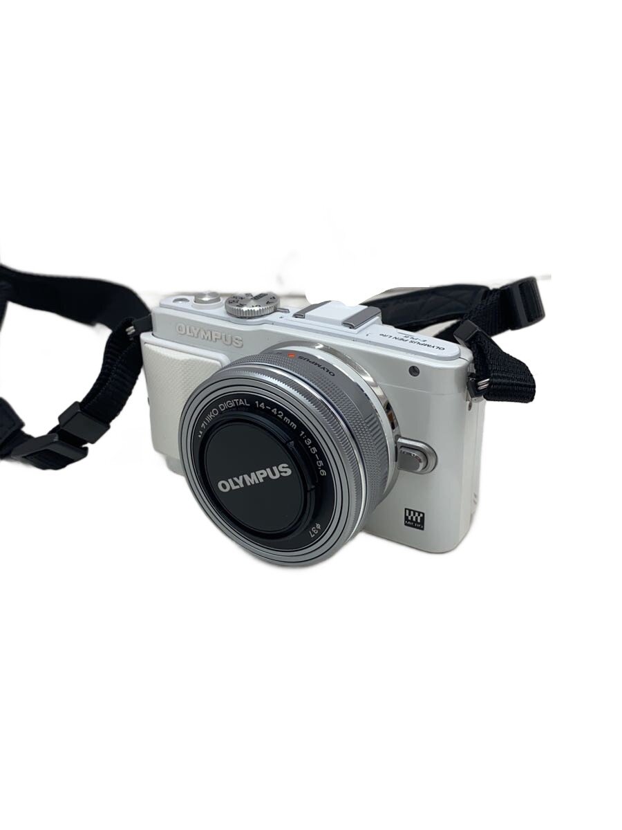 【中古】OM SYSTEM(OLYMPUS)◆デジタル一眼カメラ OLYMPUS PEN Lite E-PL6 EZ ダブルズームキット [ホワイト]【カメラ】