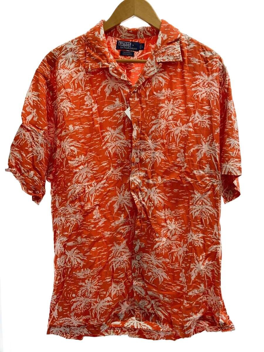 【中古】POLO RALPH LAUREN◆CALDWELL/アロハシャツ/90s/L/レーヨン/ORN/総柄【メンズウェア】