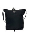 【中古】PRADA◆折り畳み/ショルダーバッグ/--/BLK【バッグ】