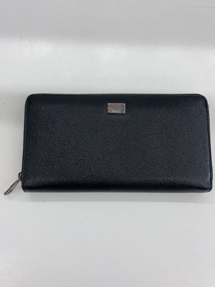 【中古】DOLCE&GABBANA◆長財布/レザー/BLK/レディース/BP1672【服飾雑貨他】