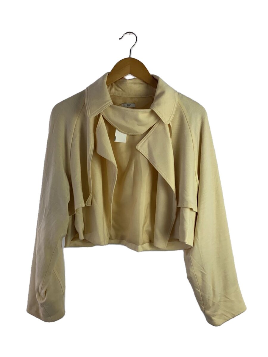 【中古】ZOE/cambly short trench/FREE/ウール/アイボリー/222ZOE-JK02【レディースウェア】