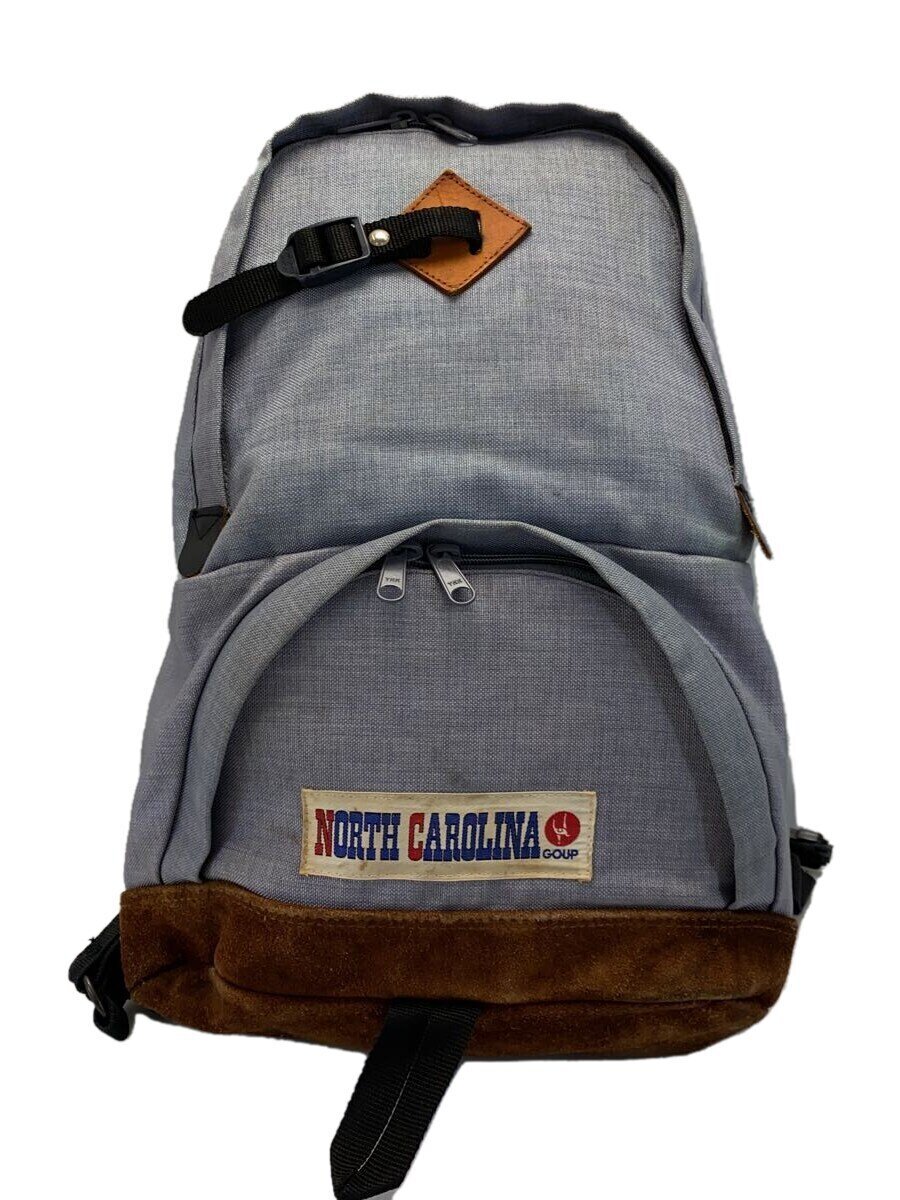 【中古】90s/スウェード切替/NORTH CAROLINA GOUP/リュック/ナイロン/GRY/無地【バッグ】(4.0)