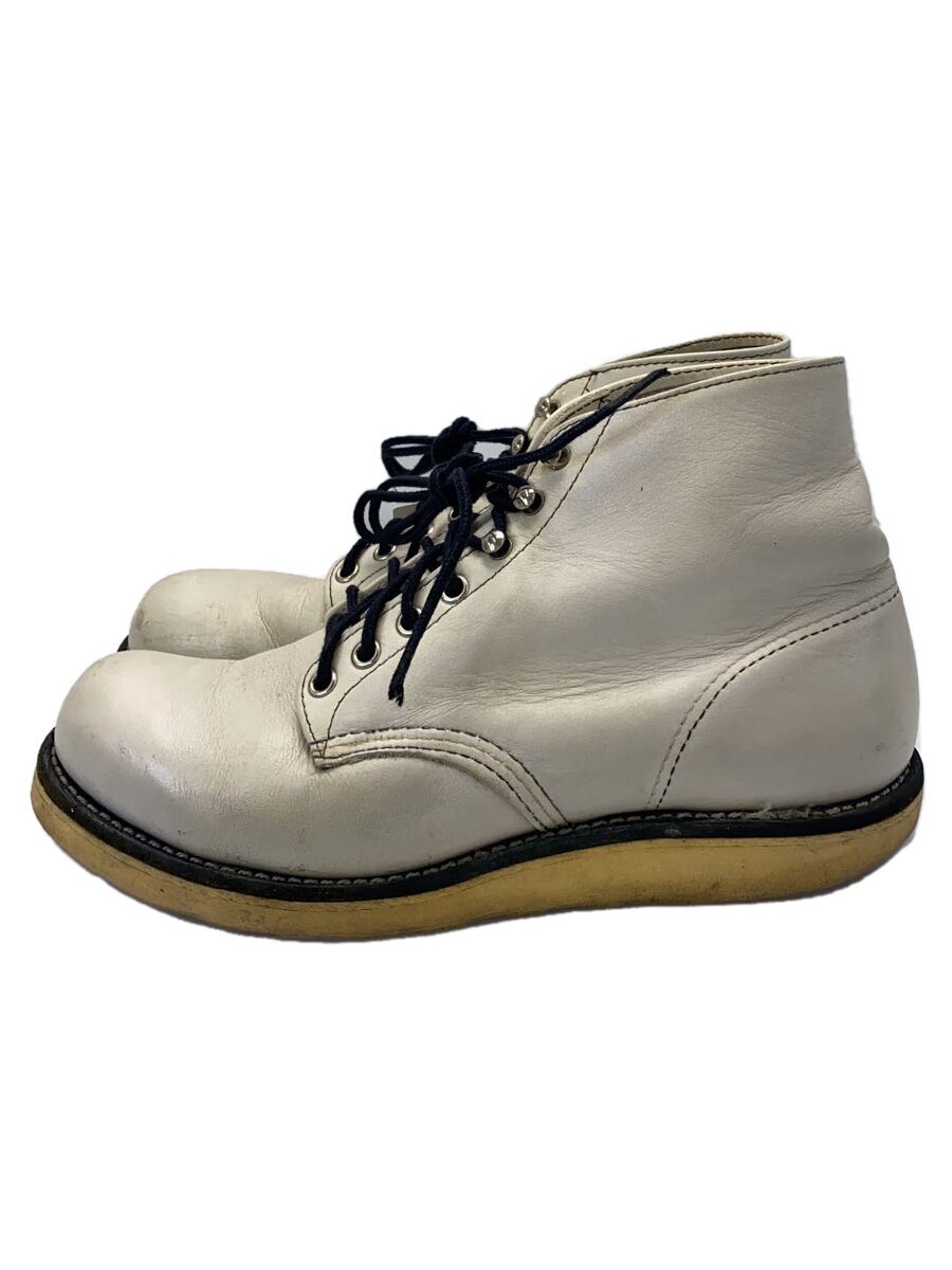 【中古】RED WING◆BEAMS別注/レースアップブーツ/US7.5/CRM/レザー/8873//【シューズ】