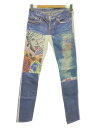 【中古】HYSTERIC GLAMOUR◆ボトム/XS/デニム/IDG/0123AP10/転写プリント【レディースウェア】