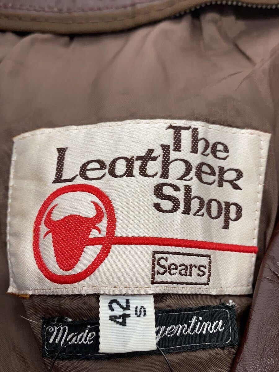 【中古】sears◆レザージャケット・ブルゾン/42/牛革/BRW/68201【メンズウェア】