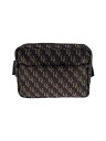 【中古】BOTTEGA VENETA◆ウエストバッグ/キャンバス/BRW/総柄【バッグ】