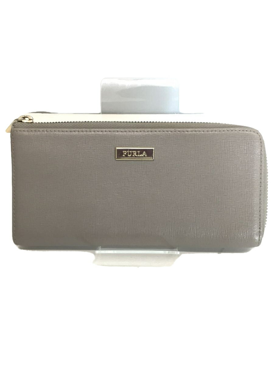 【中古】FURLA◆長財布/PVC/CML/無地/レ