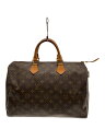 【中古】LOUIS VUITTON◆1)スピーディ35_モノグラム・キャンバス_BRW/PVC/BRW【バッグ】
