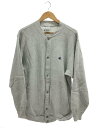 【中古】Champion◆カーディガン(厚手)/L/コットン/GRY/無地【メンズウェア】