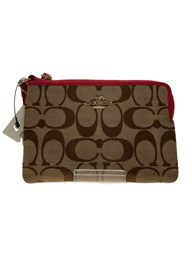 【中古】COACH◆ポーチ/--/BEG/総柄/F64375【バッグ】 【中古】COACH◆ポーチ/--/BEG/総柄/F64375【バッグ】