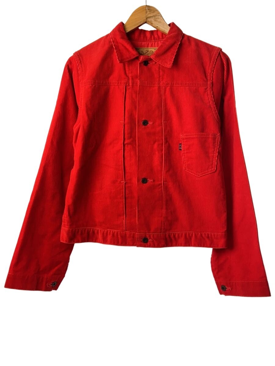 【中古】SKULL Jeans◆ジャケット/40/コットン/RED【メンズウェア】