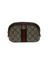 【中古】GUCCI◆ポーチ_オフィディア_GGスプリーム/PVC/BRW/総柄【バッグ】